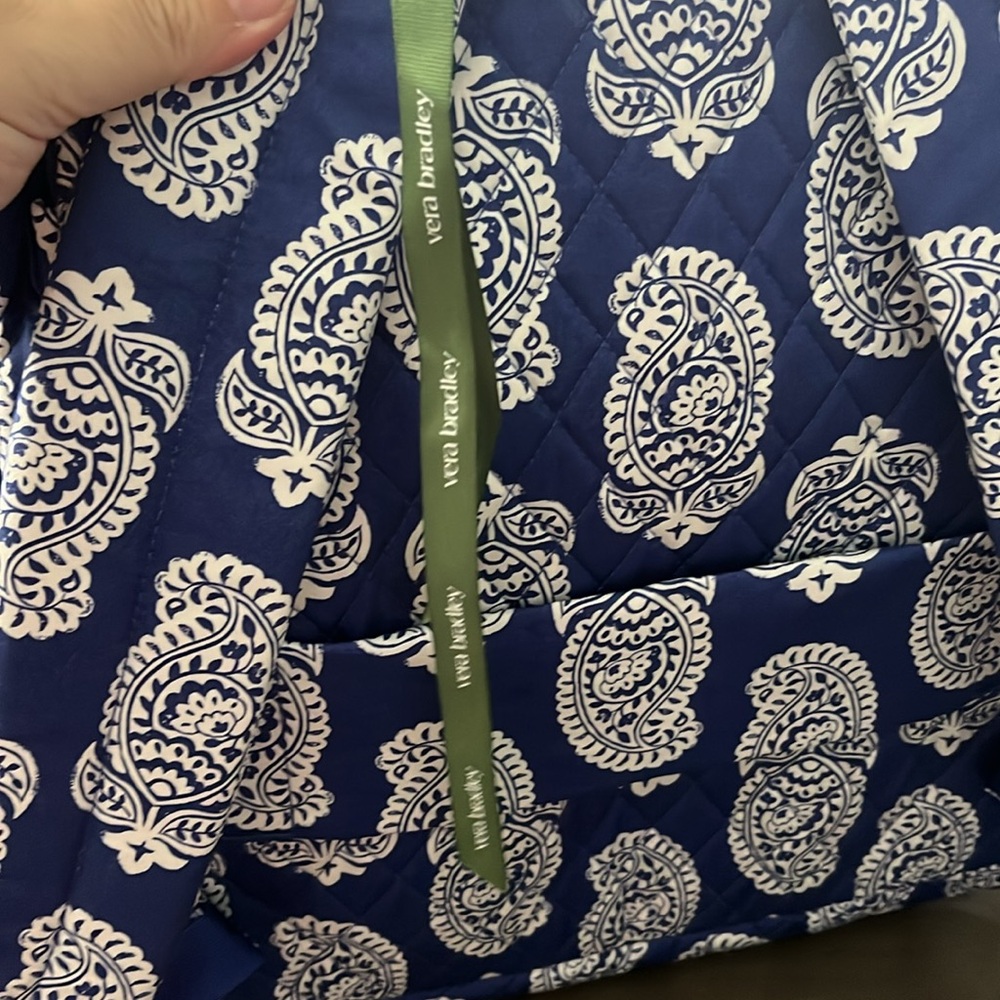 NWT! Vera Bradley Bancroft Blue Paisley Backpack - Picture 8 of 11